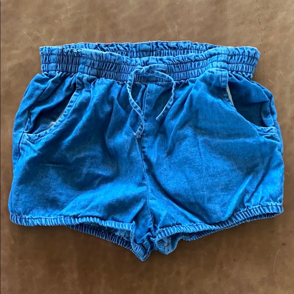 Gap chambray denim bubble shorts